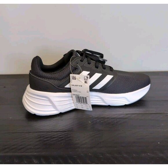 *Amputee* Single Shoe ADIDAS Galaxy 6 Womens Size 9 Black White LEFT Foot Only - Picture 2 of 11